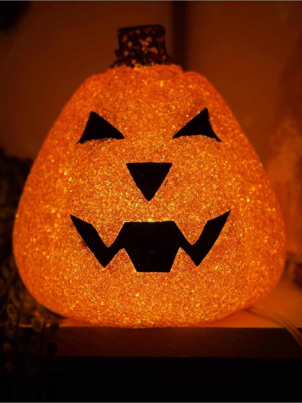 Vintage Orange Pumpkin Jack-O'-Lantern - Light Up 🎃
